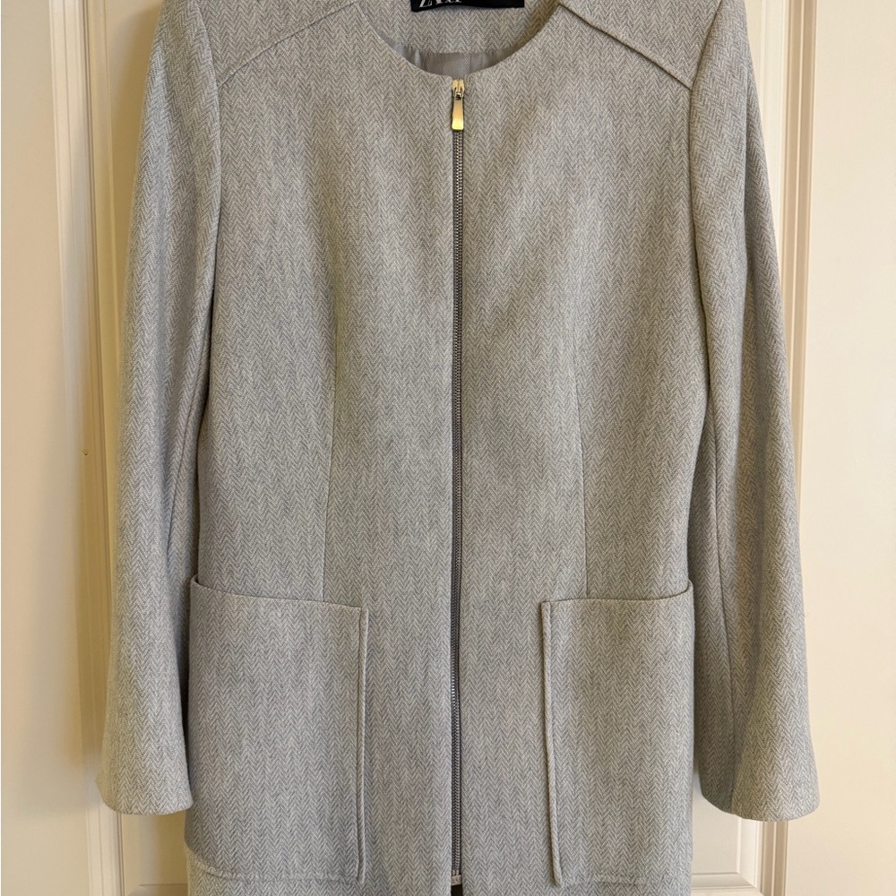 Zara Light Gray Women's Blazer